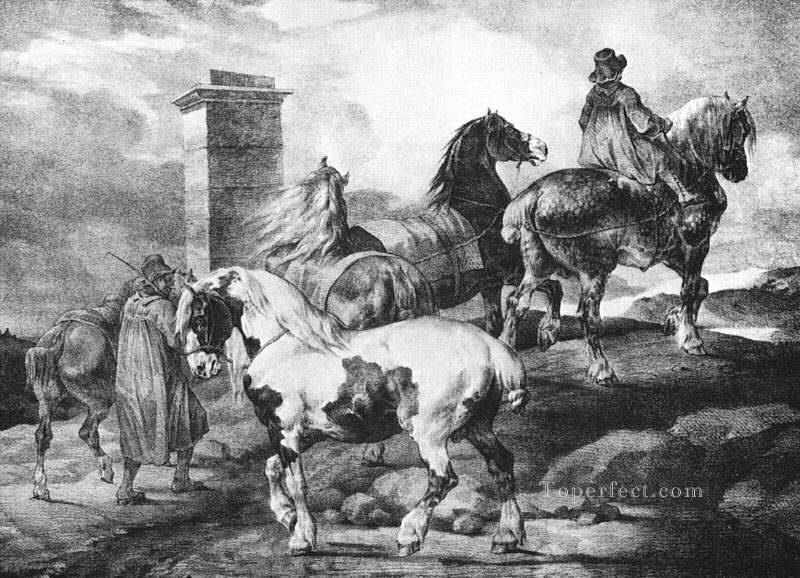 馬のロマン主義者セオドア・ジェリコー油絵